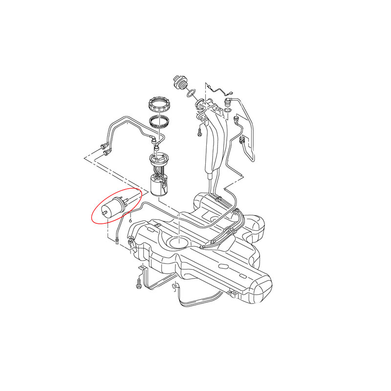 VW / AUDI Fuel filter MAHLE ORIGINAL KL 156/3