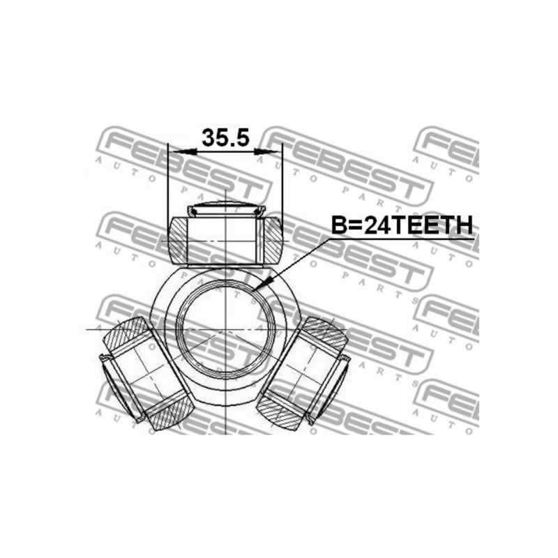 VOLVO Tripod joint FEBEST 2716C30