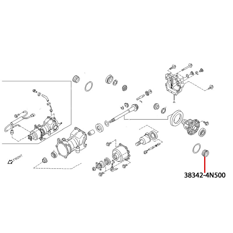 Differential Shaft Seal NISSAN Genuine 383424N500