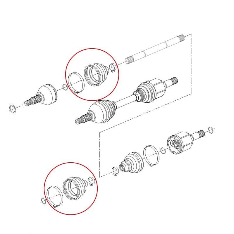 VOLVO Outer CV Joint Boot Kit FEBEST 2117PCA223 image 3
