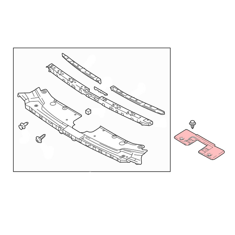 MAZDA CX-5 Radiator Grille Support Seal Plate TK4856381 image 3