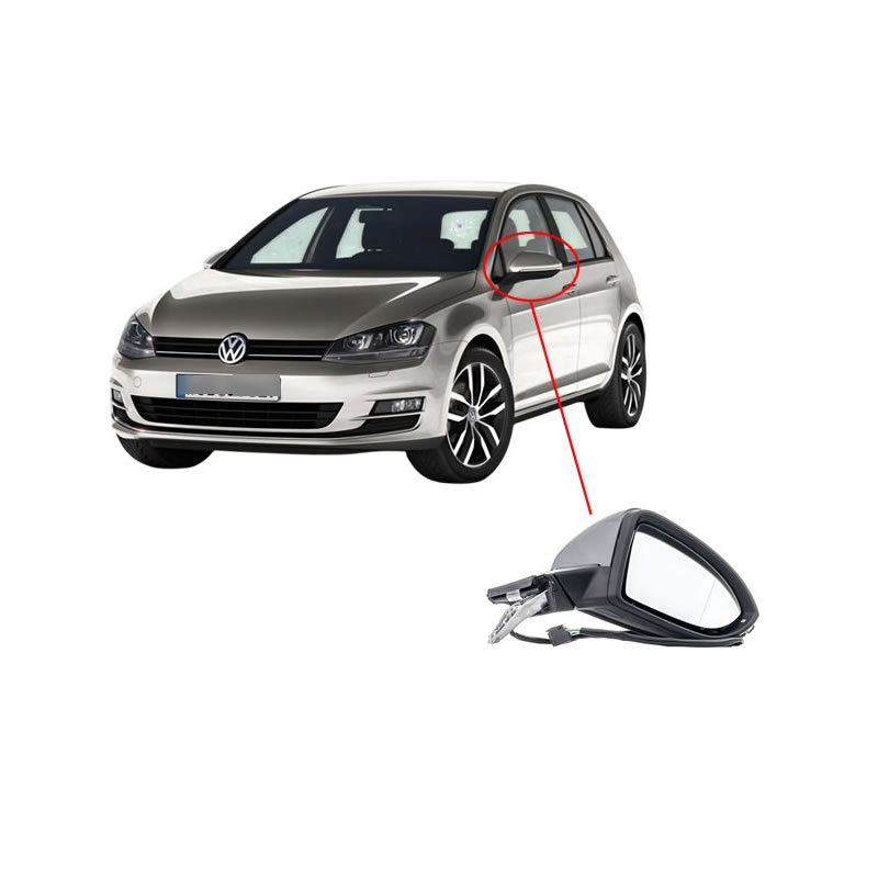 VW Golf Mk7 LH Side Mirror 5G0857521