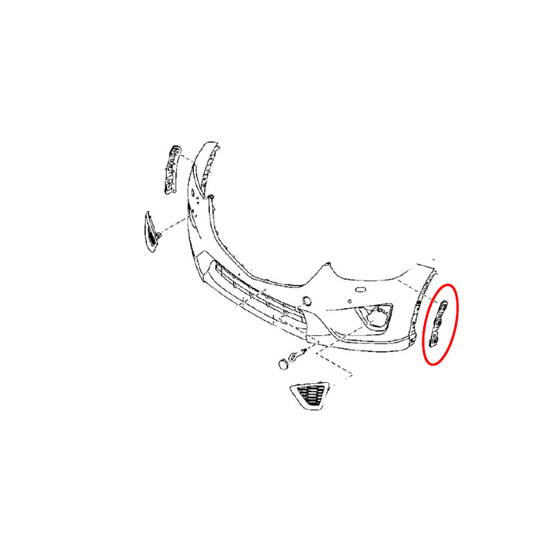 MAZDA CX-5 Front Bumper Slide Bracket LH KD5H50163