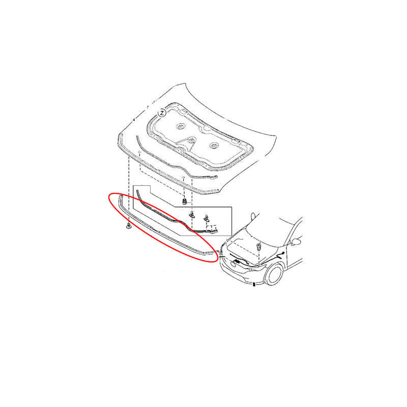 MAZDA CX-5 (KF) Bonnet Seal KB7W56770A