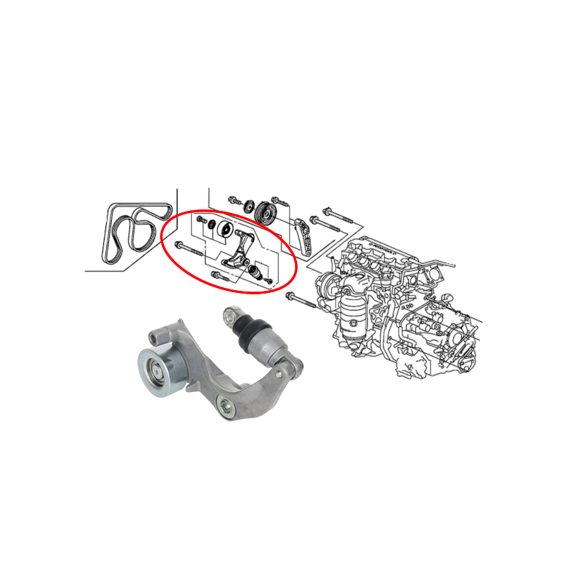 HONDA CR-V / STEPWGN / STREAM Tensioner Pulley INA 31170RWK005