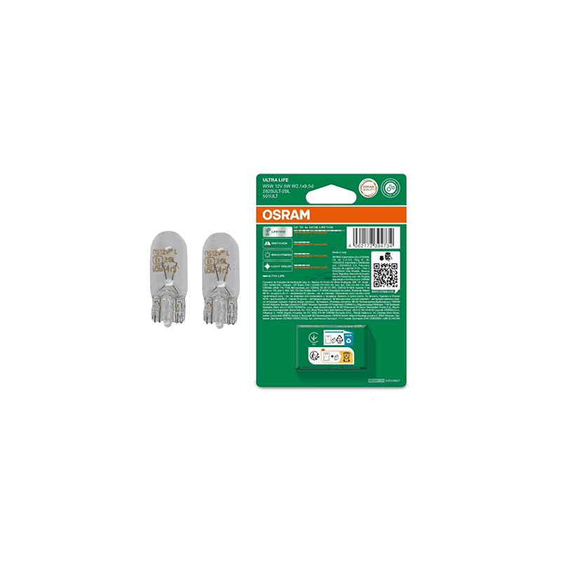 Indicator Bulb OSRAM 2825ULT-2BL 12V 5W, W5W