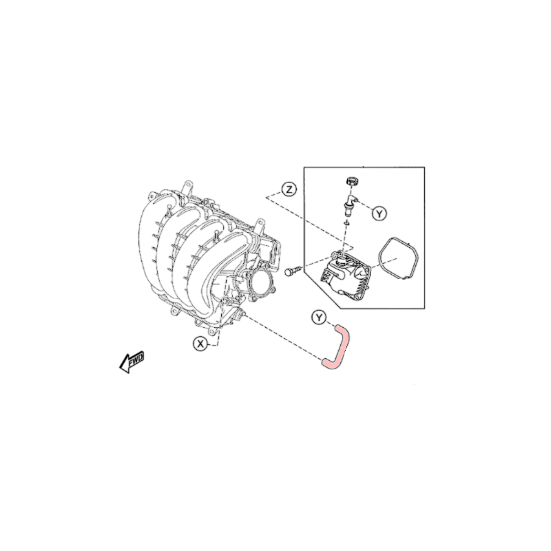 MAZDA 3 / 6 / CX-5 / CX-8 PCV Hose PY0113895A