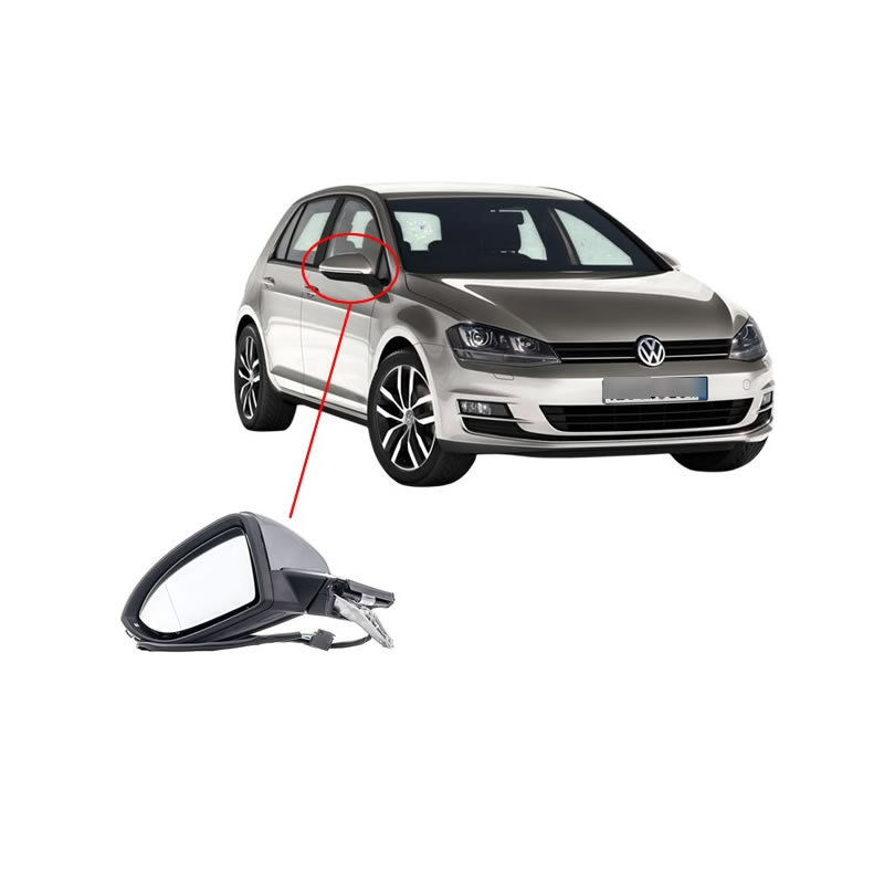 VW GOLF MK7 RH Side Mirror Glass 5G0857522