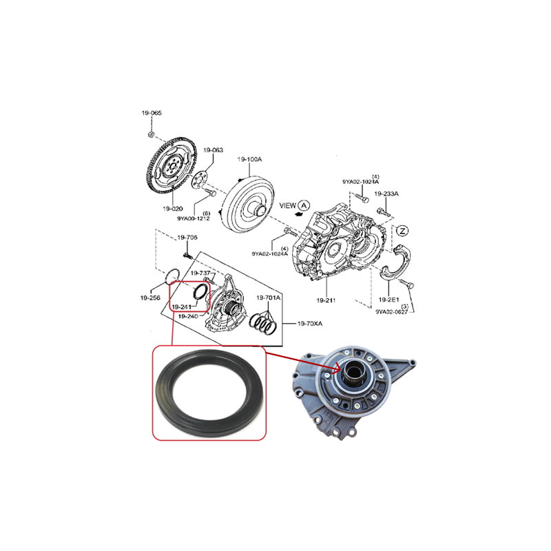 MAZDA Genuine Oil Pump/Torque converter oil seal FZ0119241A