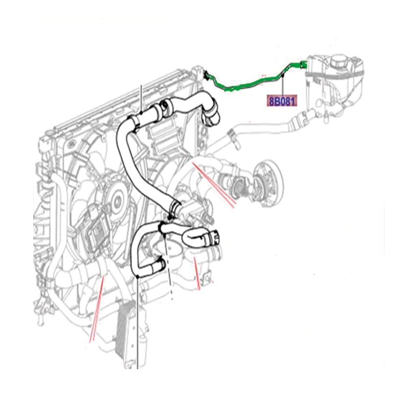 LAND ROVER RANGE ROVER Radiator Hose GENUINE  BJ328C012AC