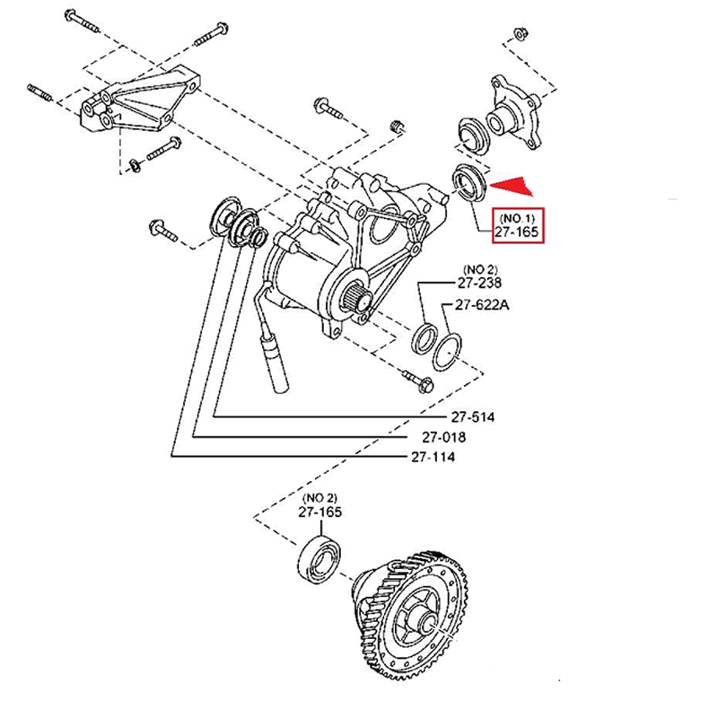 MAZDA CX-9 Drive Shaft Seal GENUINE  ZZC127165A