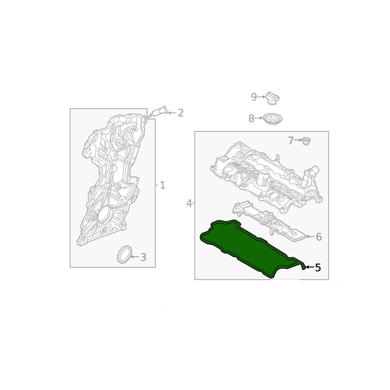 MAZDA Gasket Cylinder Head Cover CORTECO 49138567