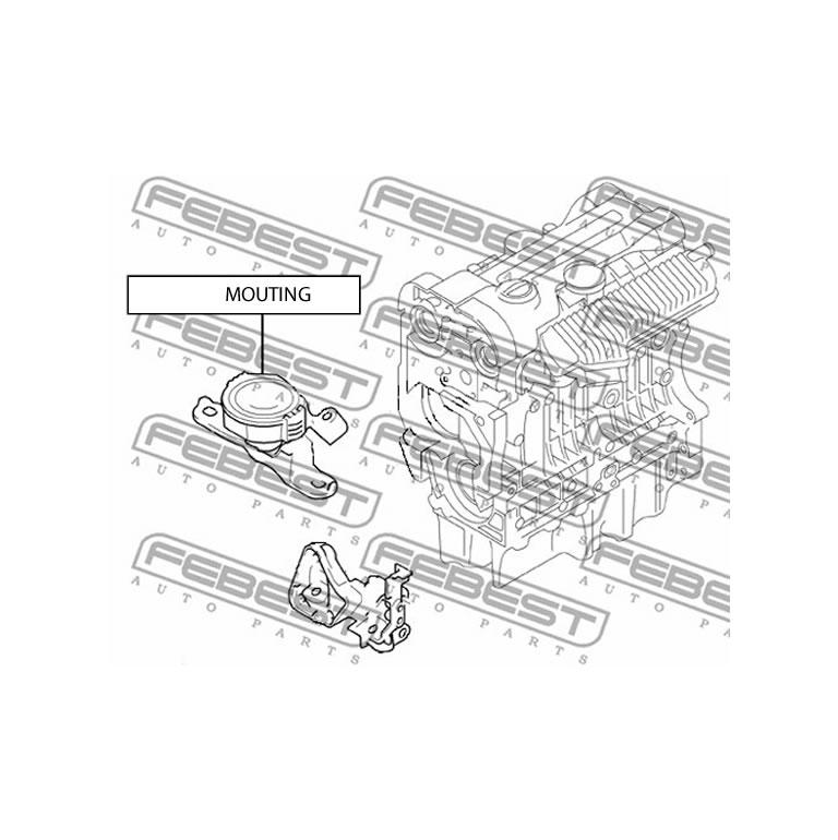 Engine Mounting FEBEST FDM-CBVRH