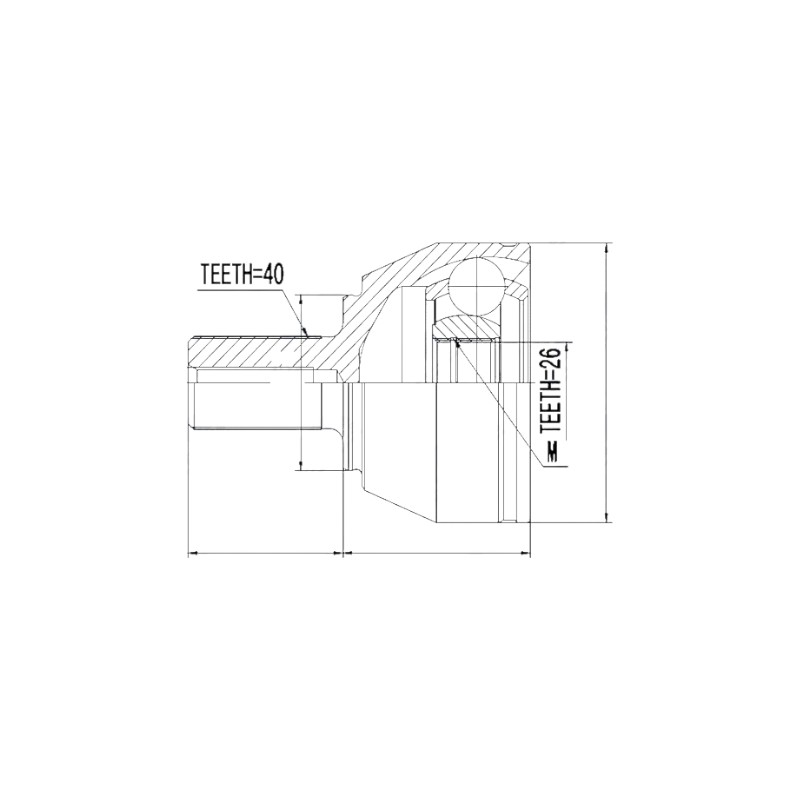 VOLVO Outer CV Joint Kit NTY NPZFR040