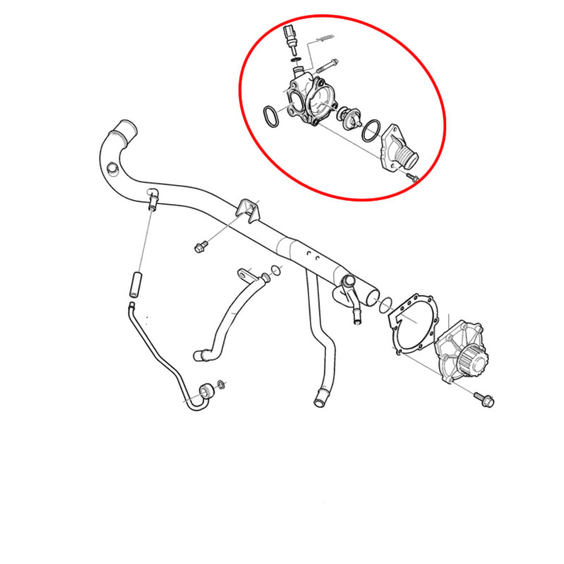 VOLVO / FORD Thermostat Housing Nissens 31319606